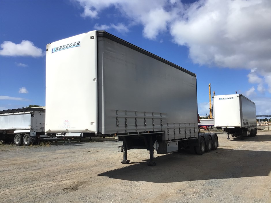 2021 Krueger ST338 Triaxle Curtainsider Lead Trailer